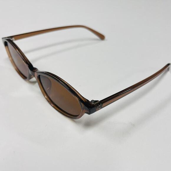vintage unique retro style brown oval rounded cat eye sunglasses - Picture 6 of 6
